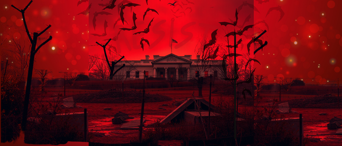 drawing of apocalyptic White House